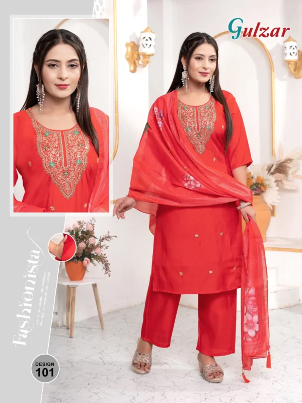 Stylish Dnp Gulzar Vol 3 Roman Silk Kurti Pent With Dupatta collection Wholesale 2026