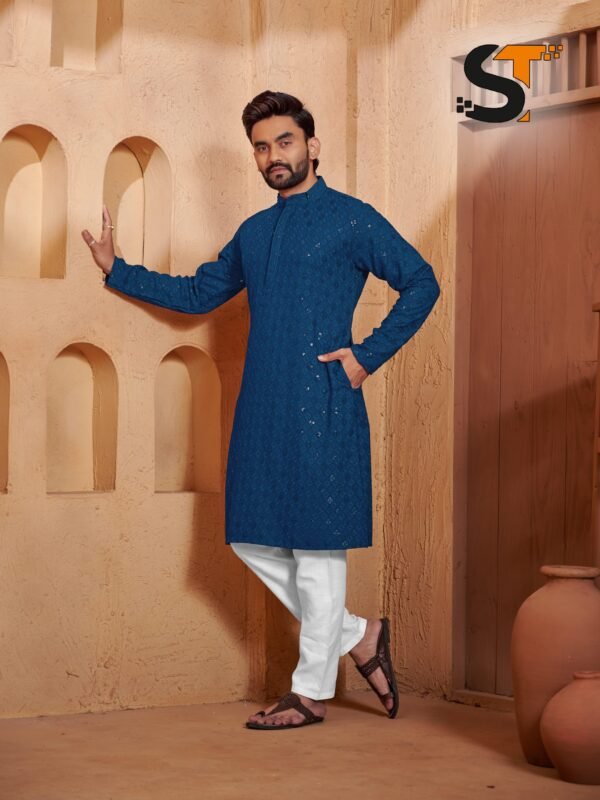 Buy Lekha Sal 9 14kg Rayon Chikankari Work Mens Kurta Pajama Wholesale 2026
