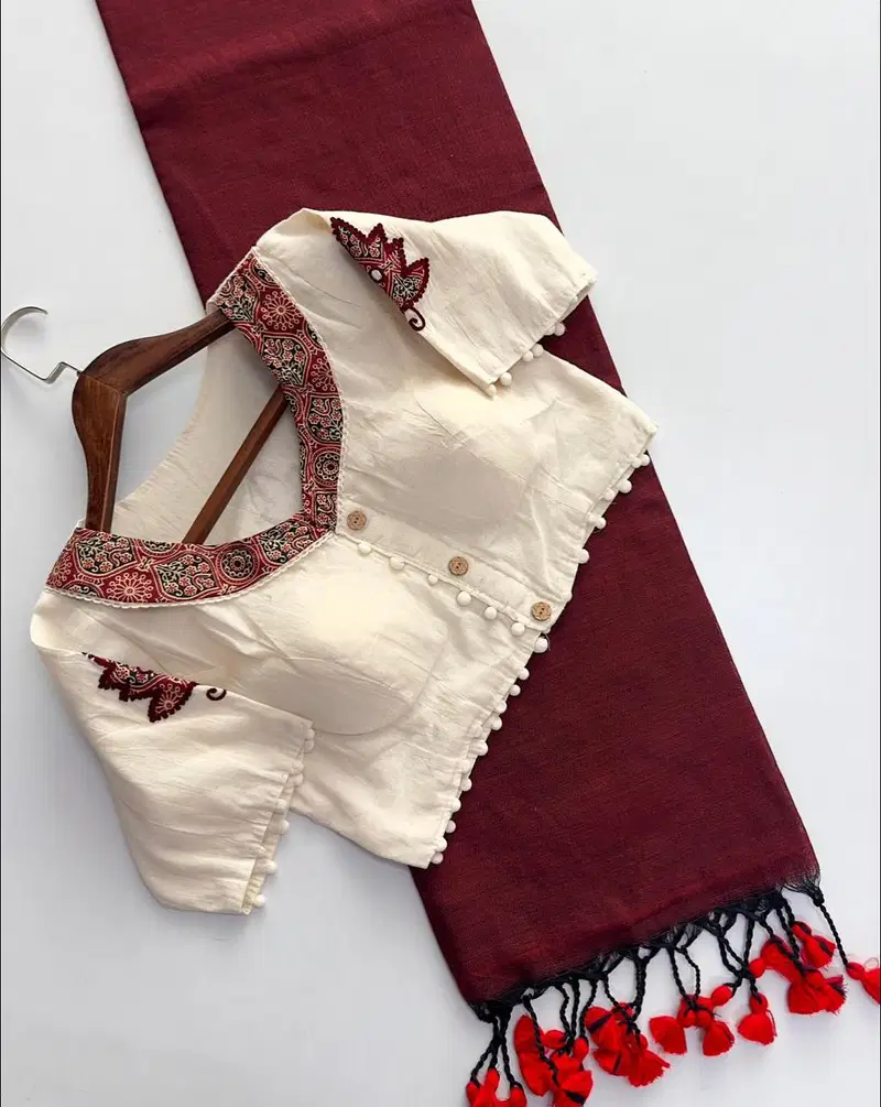 Khadi Vol 10 Hk 6 Cotton Saree With Aplic Work Blouse Collection Wholesale 4 Latest Khadi Vol 10 Hk 6 Cotton Saree With Aplic Work Blouse Collection Wholesale 2026