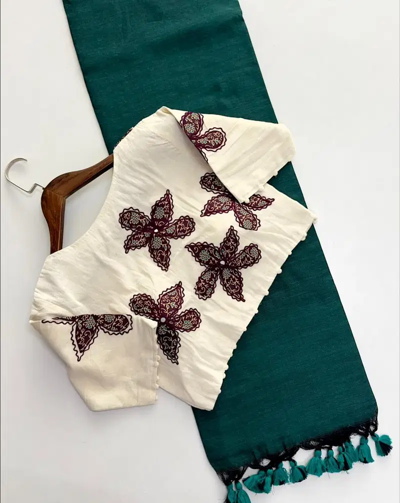 Khadi Vol 10 Hk 6 Cotton Saree With Aplic Work Blouse Collection Wholesale 7 Latest Khadi Vol 10 Hk 6 Cotton Saree With Aplic Work Blouse Collection Wholesale 2026