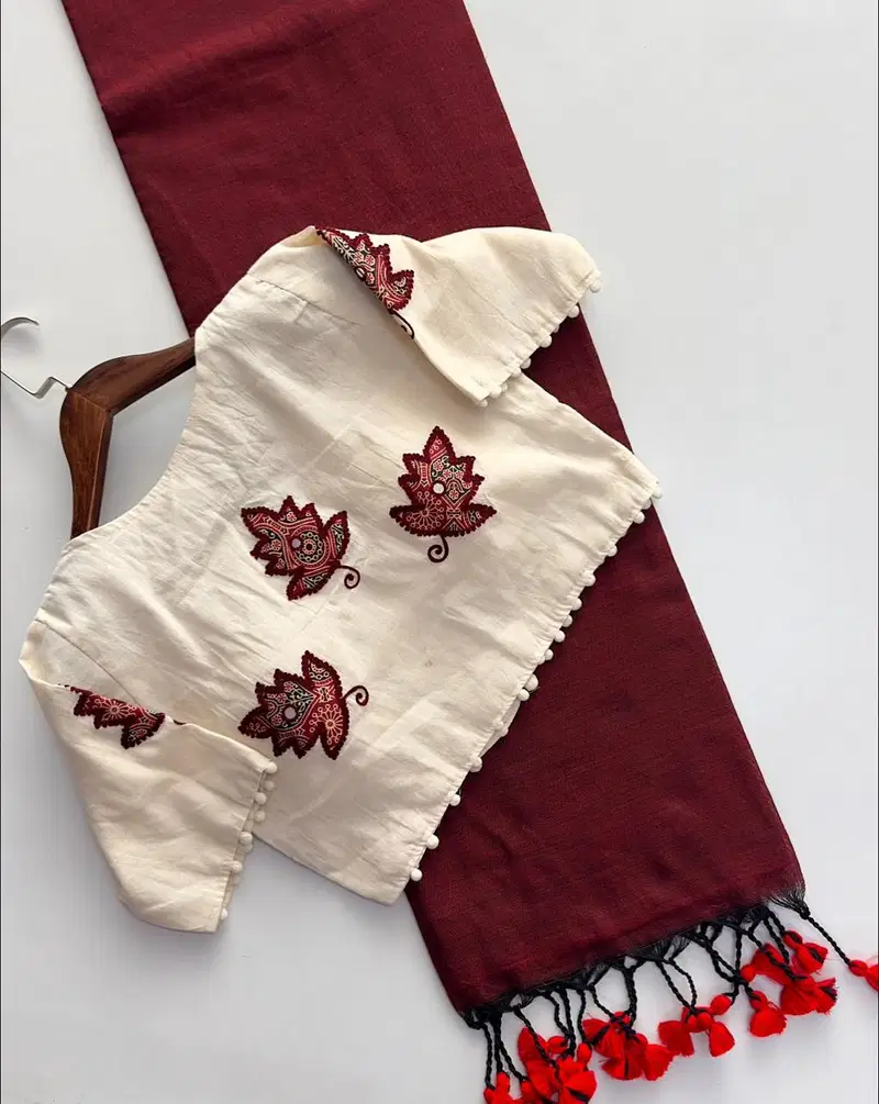 Khadi Vol 10 Hk 6 Cotton Saree With Aplic Work Blouse Collection Wholesale