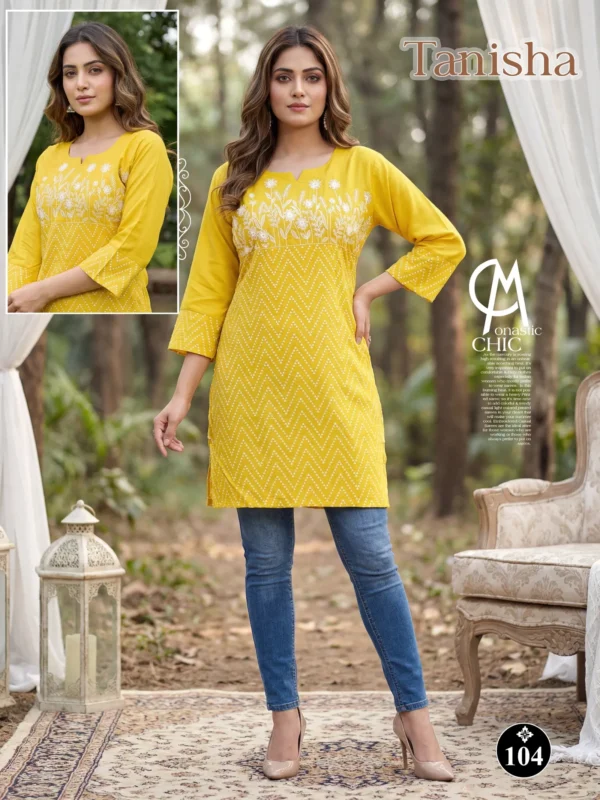 Beautiful Dnp Tanisha Rayon Rubber Print Short Kurti Wholesale 2026