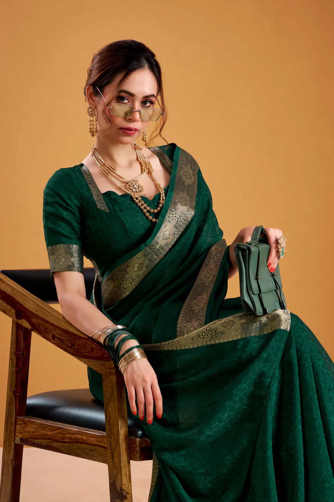 Lekha YF 7911 Poly Shimmer Zari Weaving Saree Collection Wholesale