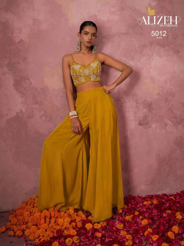 Launching Alizeh 5012 Georgette Designer Blouse Sharara And Shrug Collection Wholesale 2026 4 Launching Alizeh 5012 Georgette Designer Blouse Sharara And Shrug Collection Wholesale 2026