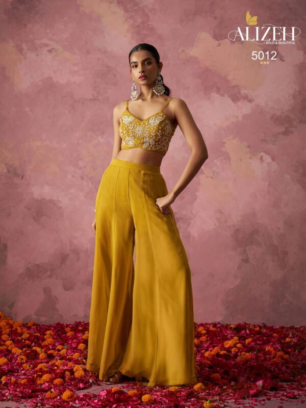 Launching Alizeh 5012 Georgette Designer Blouse Sharara And Shrug Collection Wholesale 2026 5 Launching Alizeh 5012 Georgette Designer Blouse Sharara And Shrug Collection Wholesale 2026