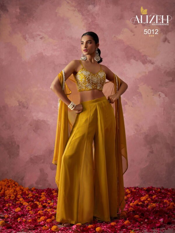Launching Alizeh 5012 Georgette Designer Blouse Sharara And Shrug Collection Wholesale 2026 7 Launching Alizeh 5012 Georgette Designer Blouse Sharara And Shrug Collection Wholesale 2026