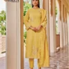 Ibiza Khanak Mul Chanderi Jacquard Handworked Salwar Kameez Wholesale
