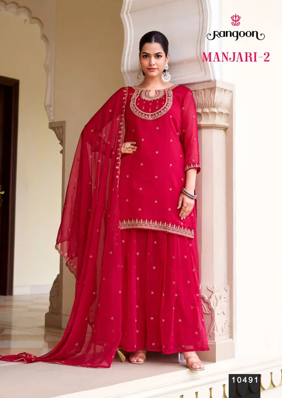 Rangoon Manjari Vol 02 Chiffon With Fancy Code Worked Kurti Plazzo And Dupatta Wholesale 4 Stylish Rangoon Manjari Vol 02 Chiffon With Fancy Code Worked Kurti Plazzo And Dupatta Wholesale 2026
