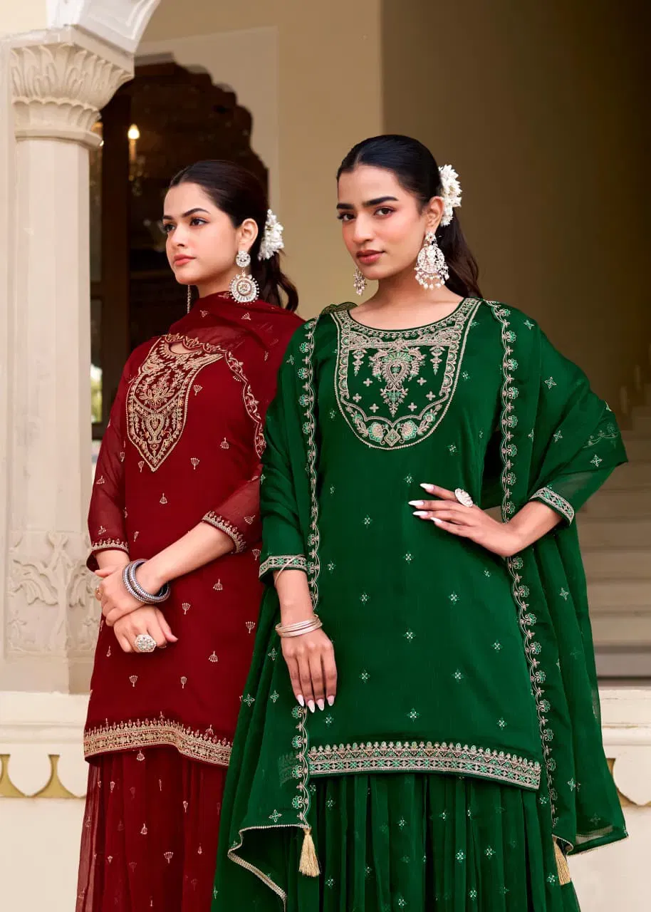 Rangoon Manjari Vol 02 Chiffon With Fancy Code Worked Kurti Plazzo And Dupatta Wholesale 11 Stylish Rangoon Manjari Vol 02 Chiffon With Fancy Code Worked Kurti Plazzo And Dupatta Wholesale 2026