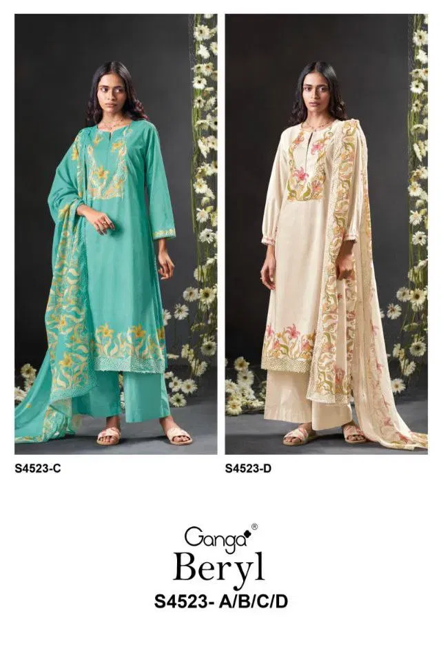 Ganga Beryl S 4523 Cotton Printed With Embroiderd Salwar Kameez Wholesale 9 Launching Ganga Beryl S 4523 Cotton Printed With Embroiderd Salwar Kameez Wholesale 2026