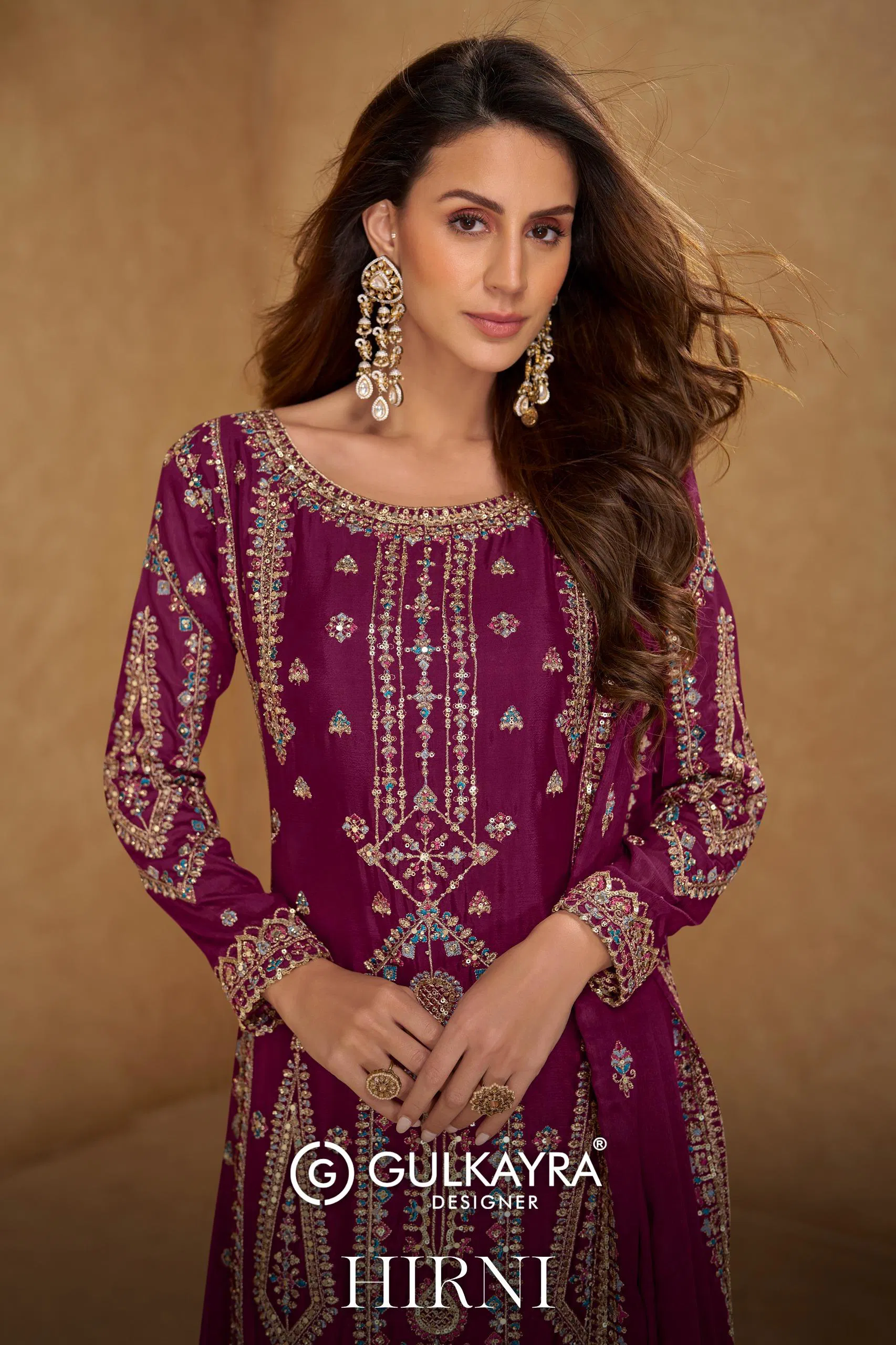 Gulkayra Hirni Real Chinon Embroidery Readymade Dress Wholesale 3 Gulkayra Hirni Real Chinon Embroidery Readymade Dress Wholesale