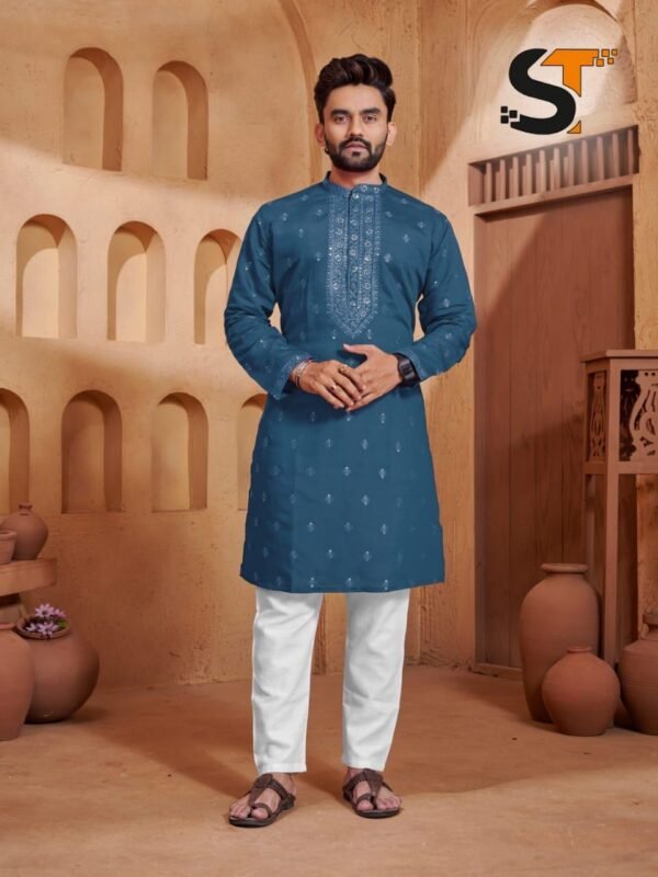 Beautiful Lekha Sal 12 Silk With Intricate Work Mens Kurta Pajama Wholesale 2026