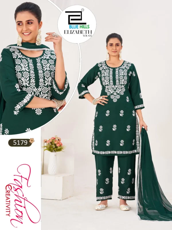 Launching Blue Hills Elizabeth Vol 5 Rayon With Thread Worked Kurti With Bottom Dupatta Set Wholesale 2026 5 Launching Blue Hills Elizabeth Vol 5 Rayon With Thread Worked Kurti With Bottom Dupatta Set Wholesale 2026