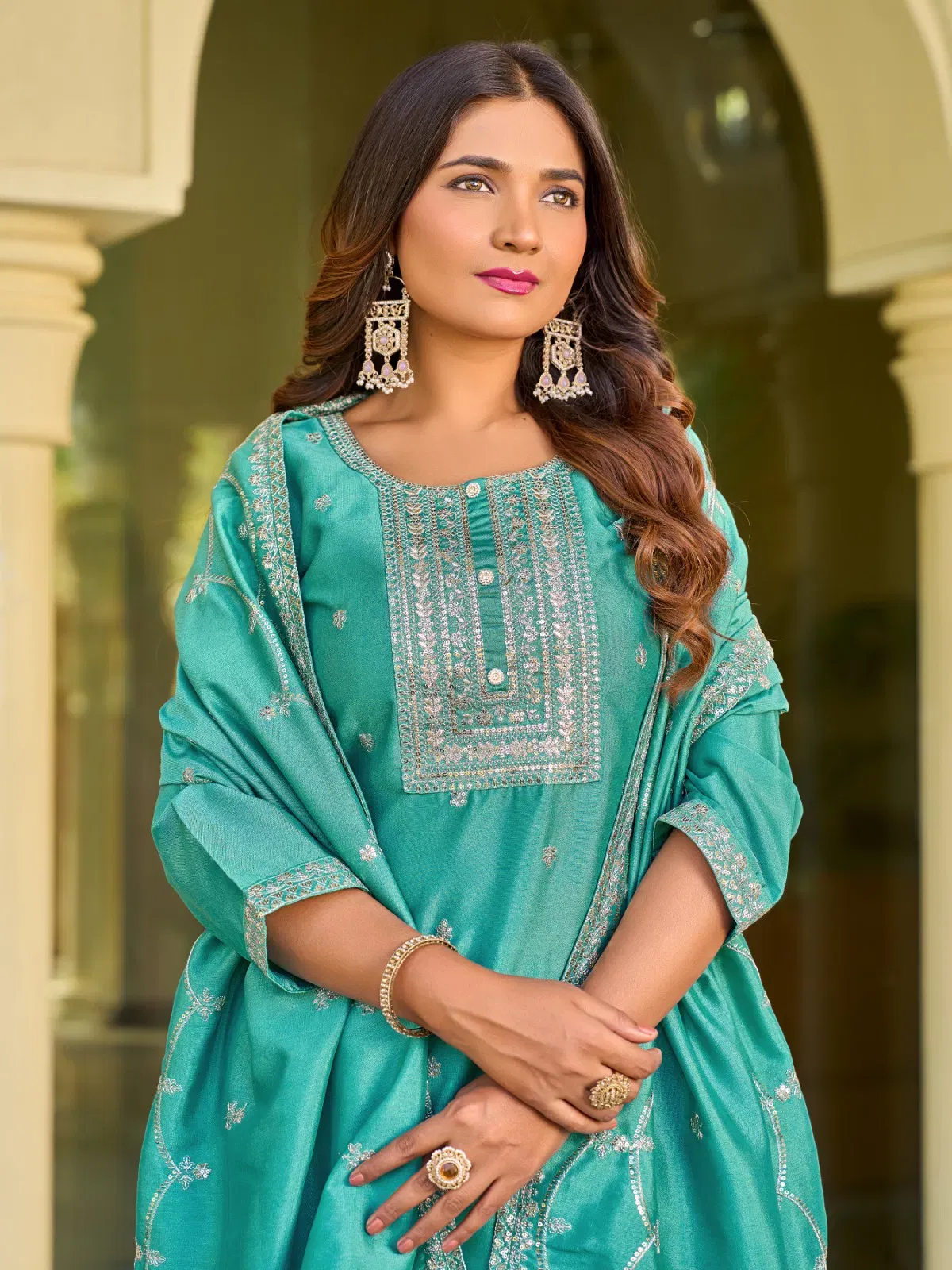 Aanchi Prakriti VIchitra Silk Embroidered Fancy Kurti With Bottom Dupatta Wholesale 9 Buy Aanchi Prakriti VIchitra Silk Embroidered Fancy Kurti With Bottom Dupatta Wholesale 2026