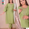 Dnp D No 21 And 22 Roman Silk Kurti Pant With Dupatta Wholesale