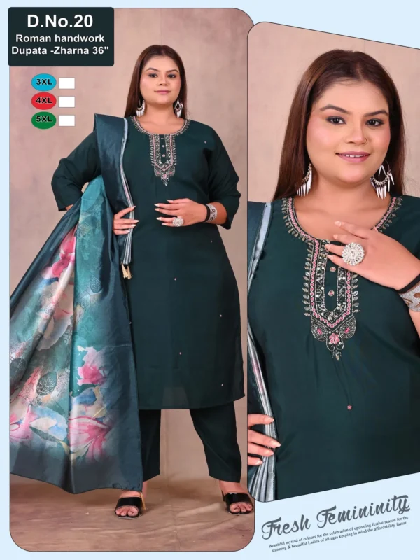 Latest Dnp D No 19 And 20 Roman Silk Kurti Pant With Dupatta Wholesale 2026 3 Latest Dnp D No 19 And 20 Roman Silk Kurti Pant With Dupatta Wholesale 2026