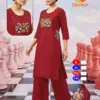 Dnp Devika Dhaboo Cotton Kurti With Plazzo Wholesale