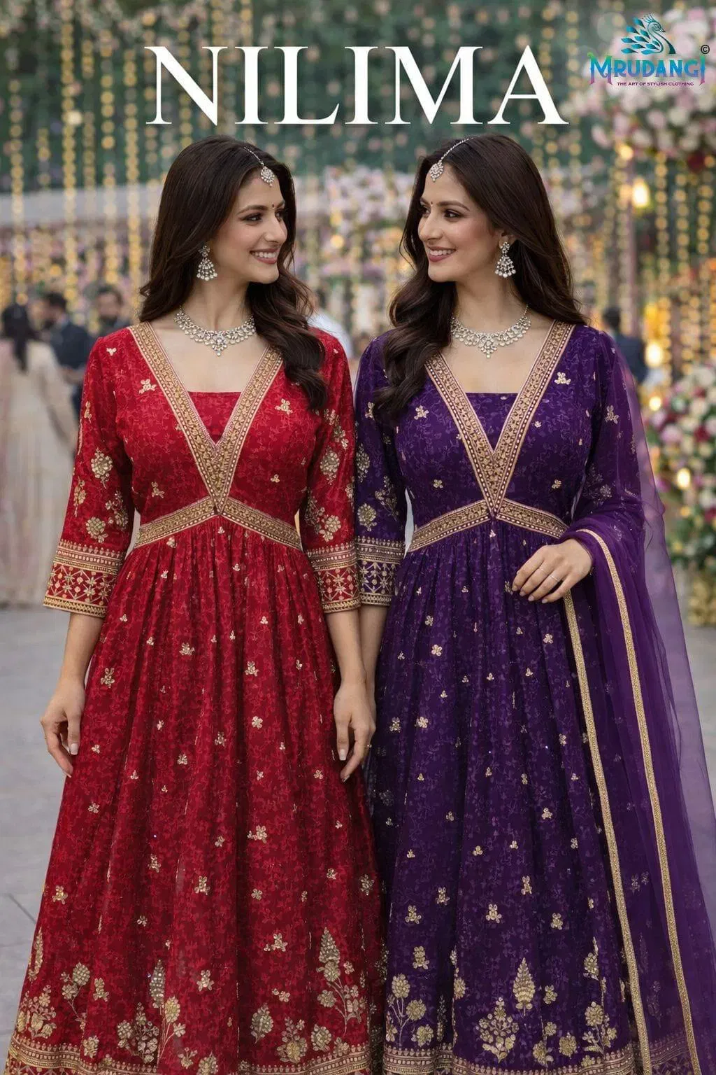 Mrudangi Nilima Georgette Designer Kurti With Bottom Dupatta Collection Wholesale