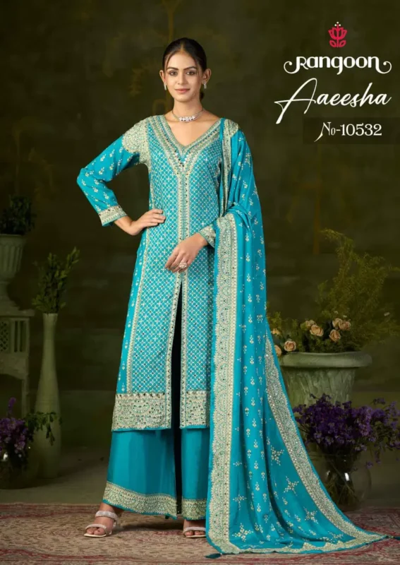 Launching Rangoon Aaeesha Pure Muslin With Digital Printed Kurti With Plazzo Dupatta Wholesale 2026 4 Launching Rangoon Aaeesha Pure Muslin With Digital Printed Kurti With Plazzo Dupatta Wholesale 2026
