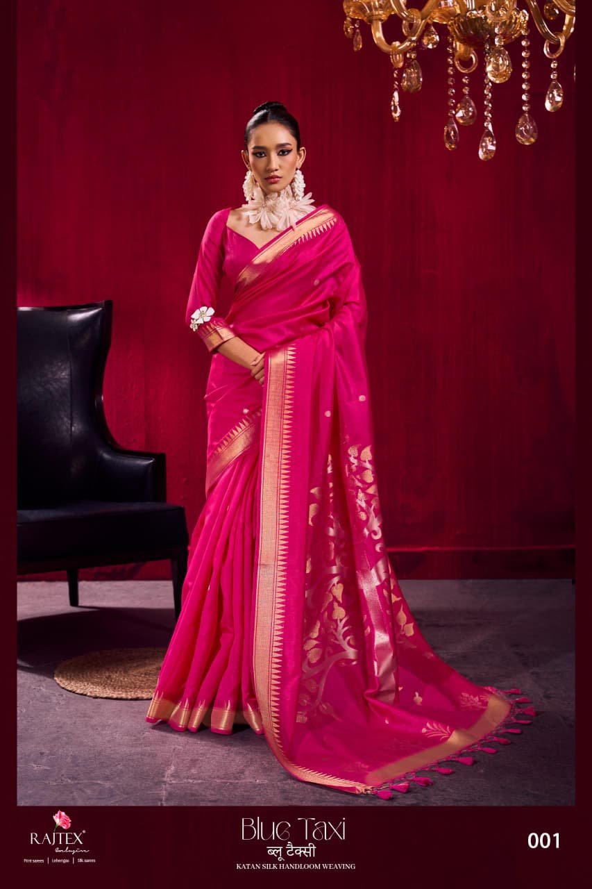 Rajtex Blue Taxi Satin linen Handloom Weaving Silk Saree Collection Wholesale 4 Latest Rajtex Blue Taxi Satin linen Handloom Weaving Silk Saree Collection Wholesale 2026
