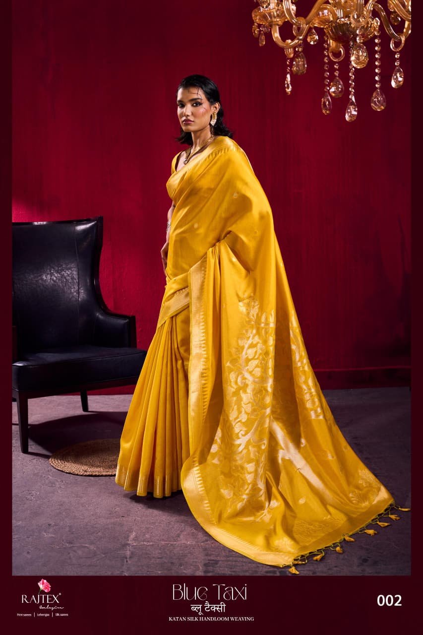 Rajtex Blue Taxi Satin linen Handloom Weaving Silk Saree Collection Wholesale 5 Latest Rajtex Blue Taxi Satin linen Handloom Weaving Silk Saree Collection Wholesale 2026