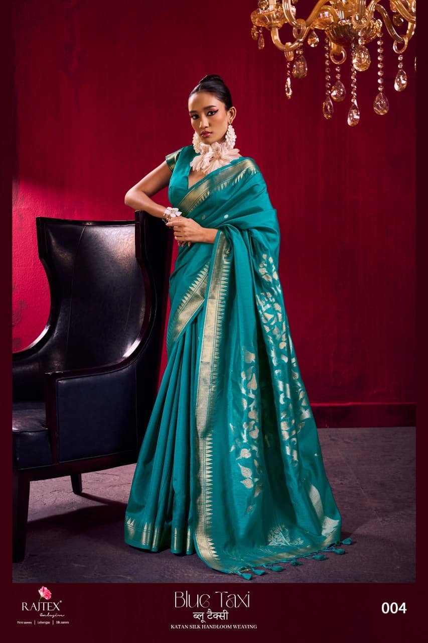 Rajtex Blue Taxi Satin linen Handloom Weaving Silk Saree Collection Wholesale 7 Latest Rajtex Blue Taxi Satin linen Handloom Weaving Silk Saree Collection Wholesale 2026