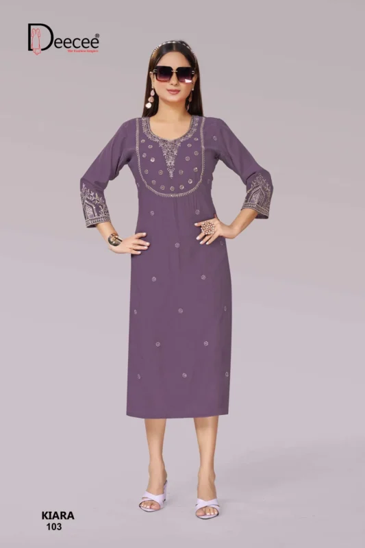 Beautiful Deecee Kiara Premium Straight Cut With Neck Aand Forn Kurti Wholesale 2026 4 Beautiful Deecee Kiara Premium Straight Cut With Neck Aand Forn Kurti Wholesale 2026