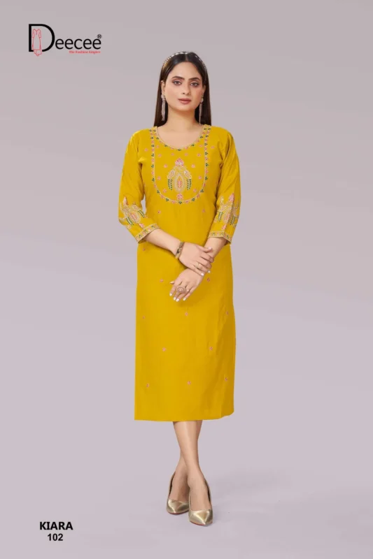 Beautiful Deecee Kiara Premium Straight Cut With Neck Aand Forn Kurti Wholesale 2026 8 Beautiful Deecee Kiara Premium Straight Cut With Neck Aand Forn Kurti Wholesale 2026