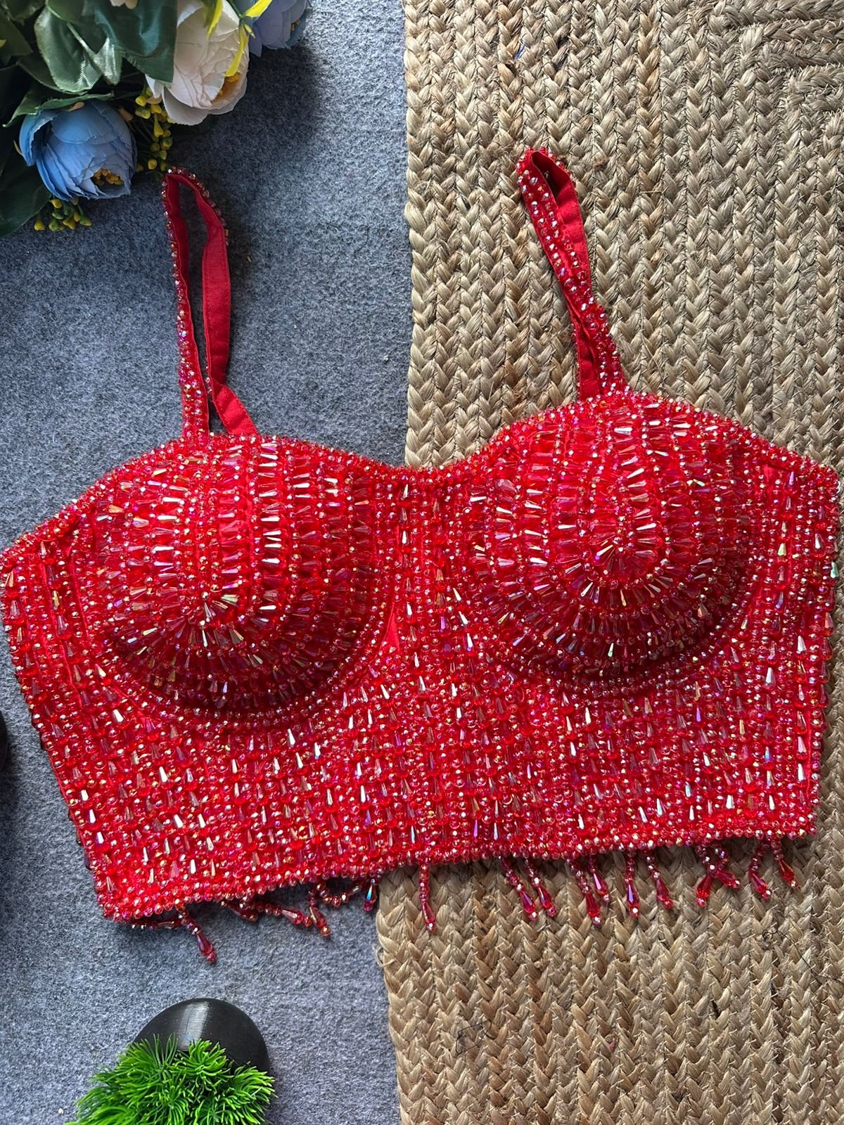 Ruh Kavya Pearl Moti Spaghati Handcrafted Blouse Wholesale