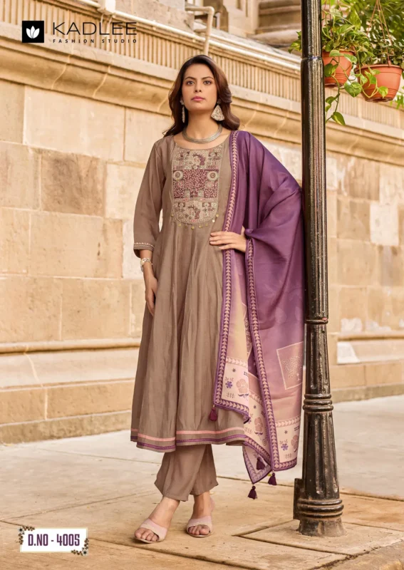Stylish Kadlee Roopam Mul Chanderi Handworked Kurti With Bottom Dupatta Wholesale 2026 5 Stylish Kadlee Roopam Mul Chanderi Handworked Kurti With Bottom Dupatta Wholesale 2026