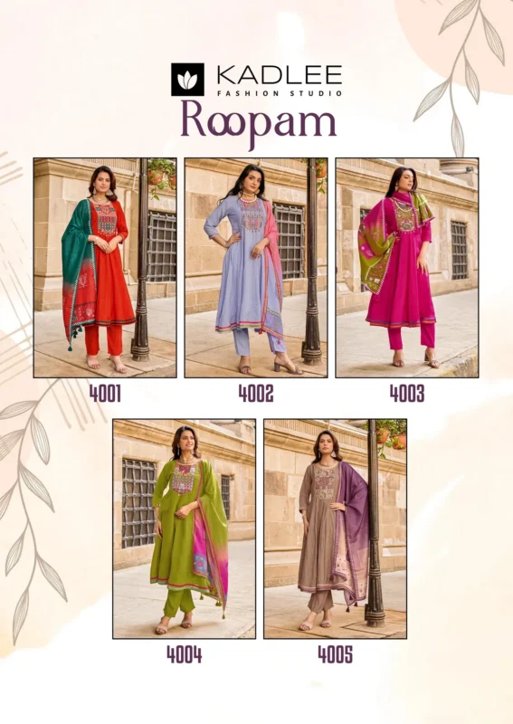 Stylish Kadlee Roopam Mul Chanderi Handworked Kurti With Bottom Dupatta Wholesale 2026 7 Stylish Kadlee Roopam Mul Chanderi Handworked Kurti With Bottom Dupatta Wholesale 2026
