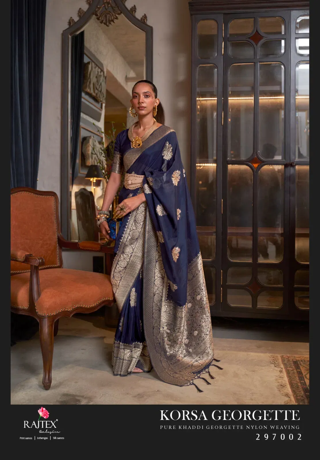 Rajtex Korssa Georgette Khadi Georgette Handloom Weaving Saree Collection Wholesale 8 Latest Rajtex Korssa Georgette Khadi Georgette Handloom Weaving Saree Collection Wholesale 2026