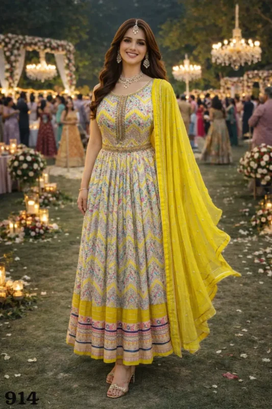 Stylish Mrudangi Muskan Vol 2 Soft Dola Silk Printed With Handworked Gown With Dupatta Collection Wholesale 2026 3 Stylish Mrudangi Muskan Vol 2 Soft Dola Silk Printed With Handworked Gown With Dupatta Collection Wholesale 2026