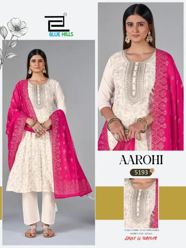 Launching Blue Hills Aarohi Rayon With Foil Printed Kurti With Bottom Dupatta Wholesale 2026