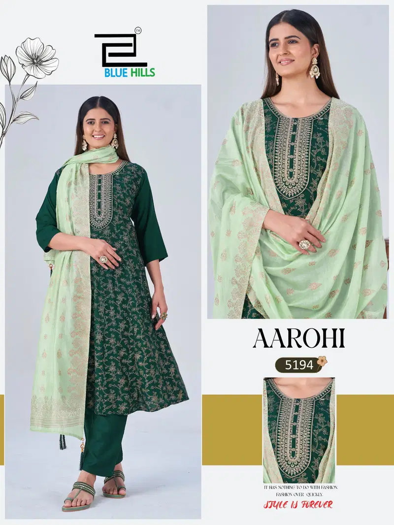 Blue Hills Aarohi Plus Size Rayon With Foil Printed Kurti With Bottom Dupatta Wholesale 4 Launching Blue Hills Aarohi Plus Size Rayon With Foil Printed Kurti With Bottom Dupatta Wholesale 2026