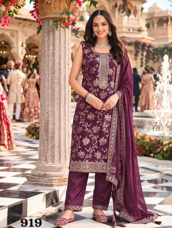 Stylish Mrudangi Surili Viscose Jacquard Embroidered Salwar Kameez Collection Wholesale 2026