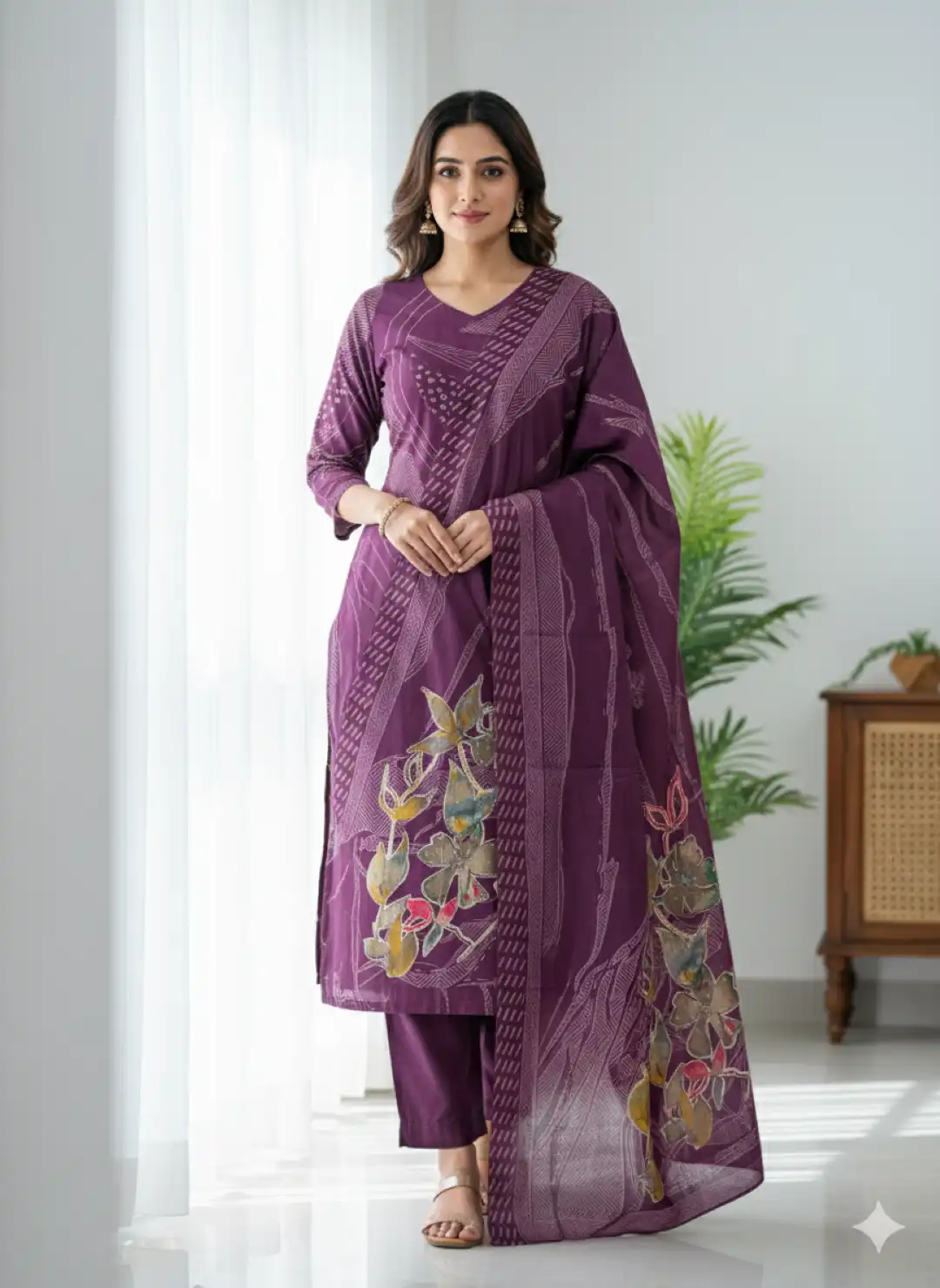 WMN Livaa Roman Silk Foral Printed Readymade Dress