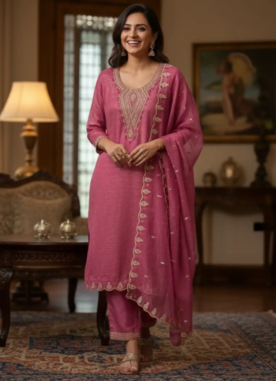 WMN 3032 Silver Glosy Readymade Dress Collection