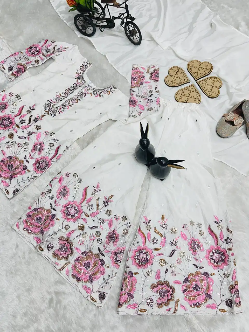 Baby 212 Chinon Silk Sharara Suit Black And White Kid Collection Wholesale 5 Buy Baby 212 Chinon Silk Sharara Suit Black And White Kid Collection Wholesale 2026