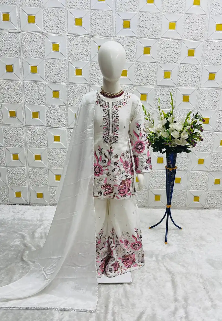Baby 212 Chinon Silk Sharara Suit Black And White Kid Collection Wholesale 4 Buy Baby 212 Chinon Silk Sharara Suit Black And White Kid Collection Wholesale 2026