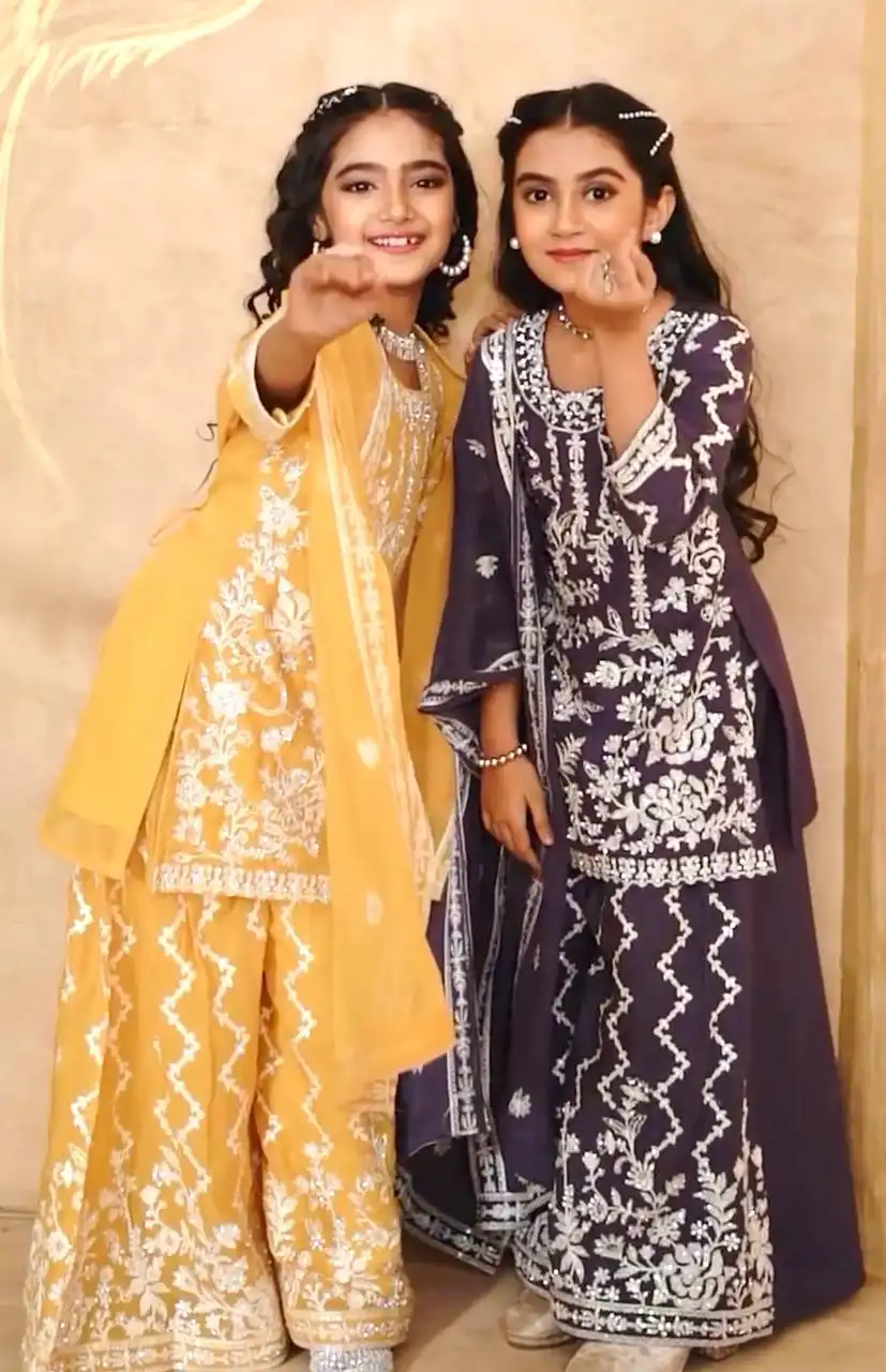 Baby 216 Georgette Sharara Suit With Dupatta Kid Wear Collection