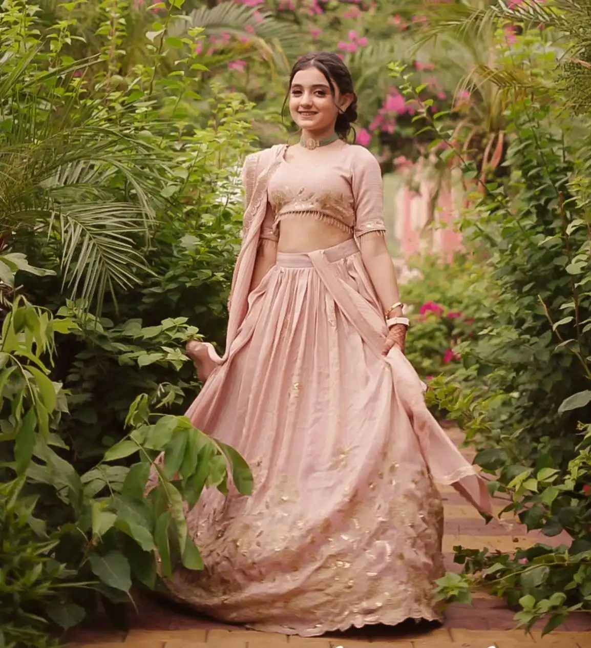 Baby 221 Natural Crepe Kid Wear Design Lehenga Choli