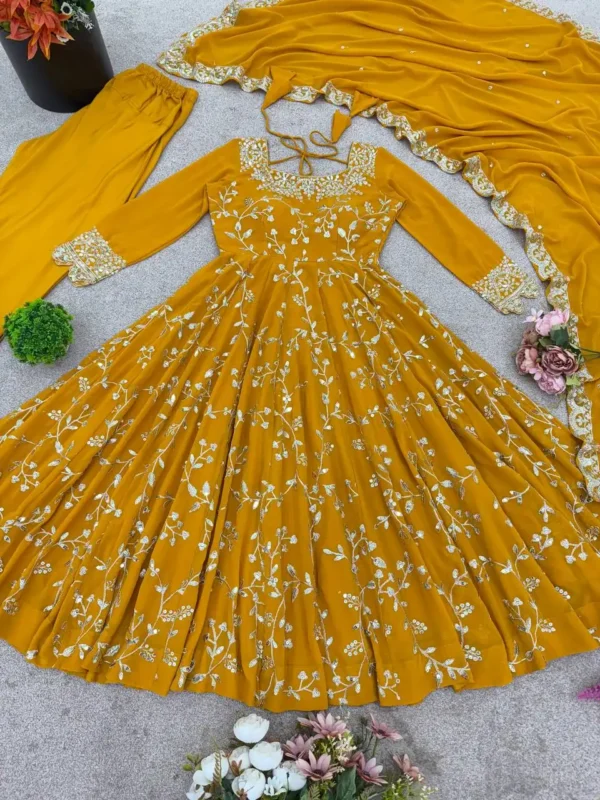 Buy Sabina 5299 Georgette Anarkali Gown Dupatta Diwali Collection Wholesale 2026
