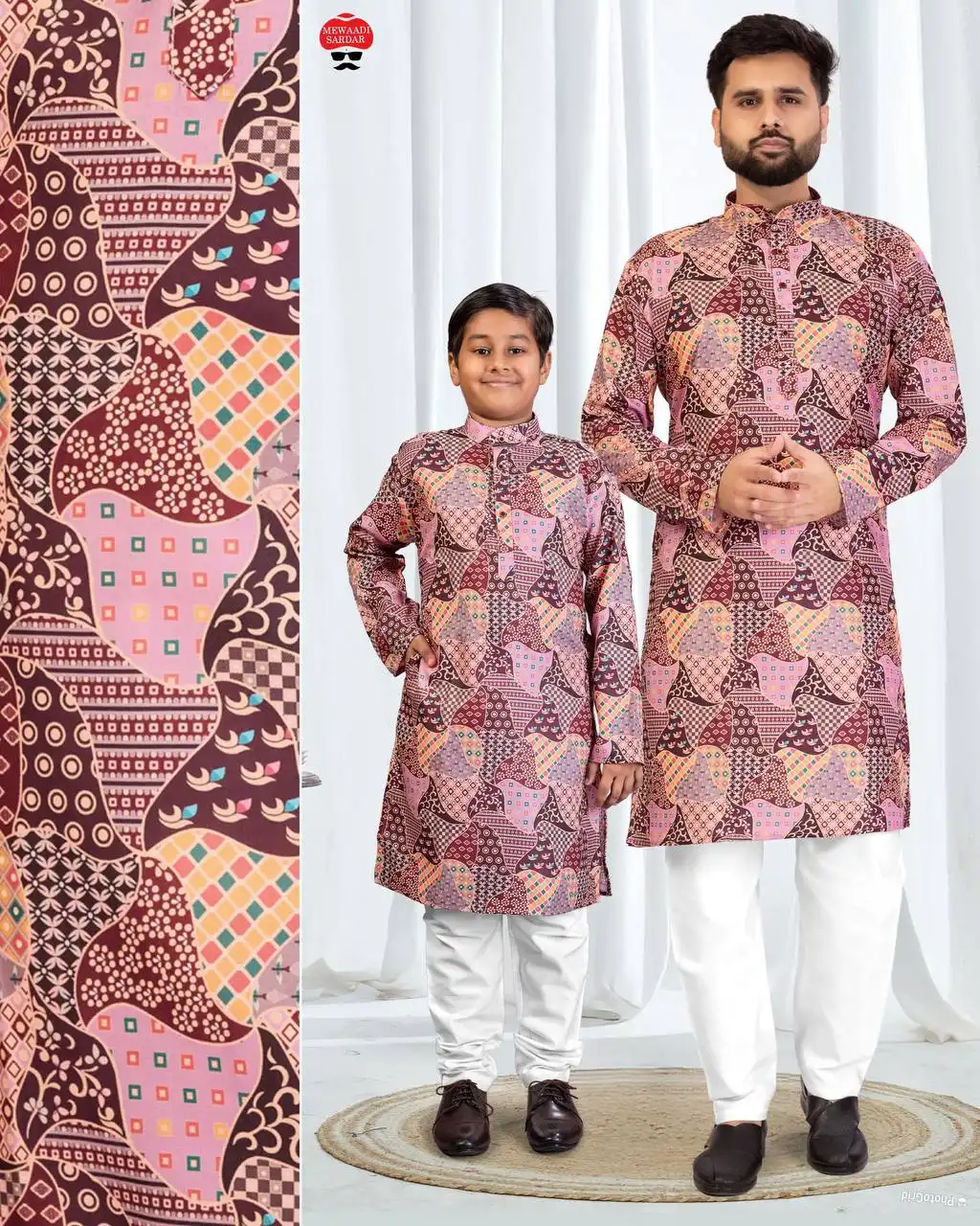 SS2016 Father And Son Combo Cotton Kurta Pajama Collection