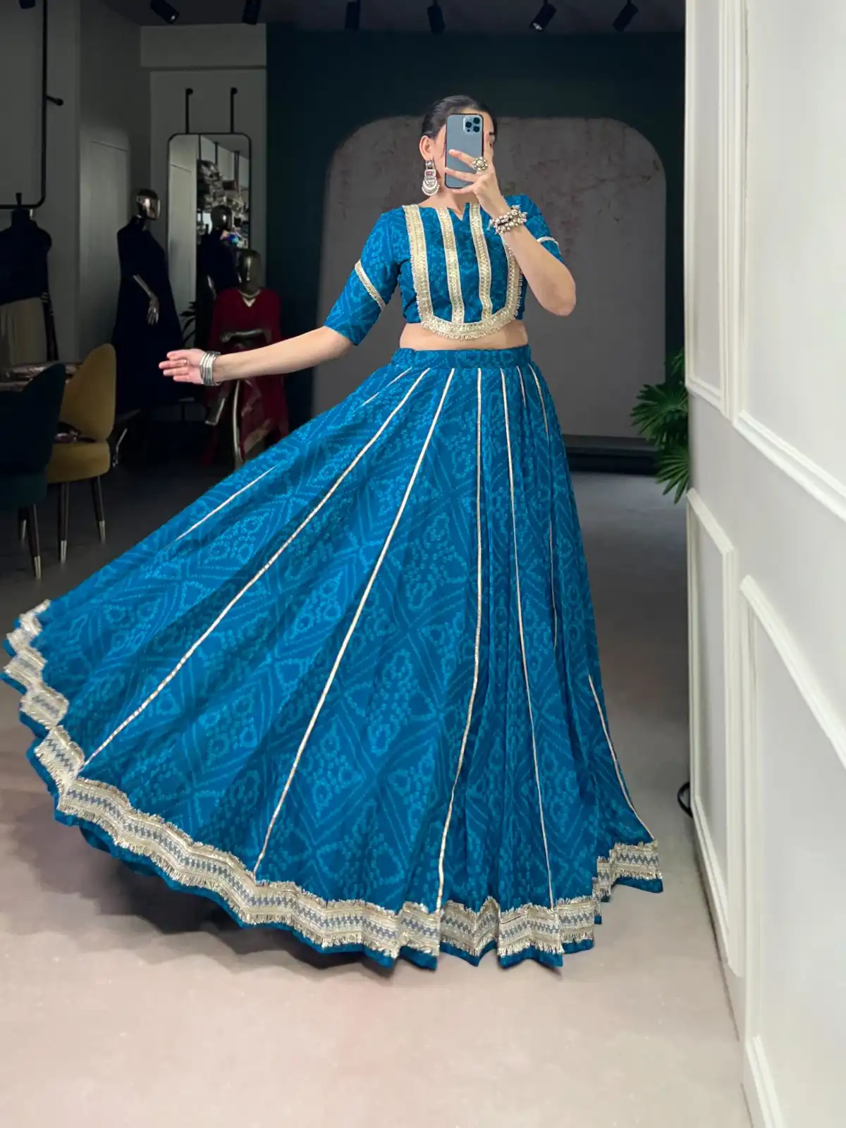 WMN 1699 Chiffon Bandhej Printed Lehenga Choli Collection Wholesale 5 Stylish WMN 1699 Chiffon Bandhej Printed Lehenga Choli Collection Wholesale 2026