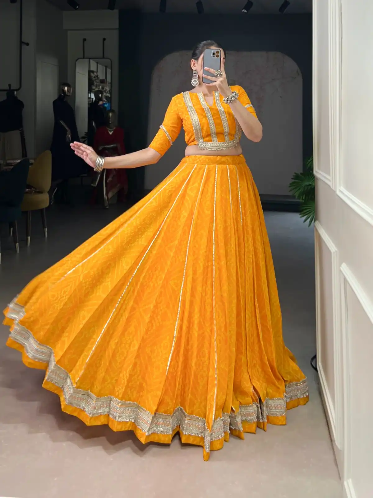 WMN 1699 Chiffon Bandhej Printed Lehenga Choli Collection Wholesale 7 Stylish WMN 1699 Chiffon Bandhej Printed Lehenga Choli Collection Wholesale 2026