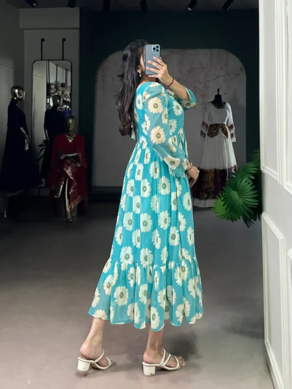 Latest WMN 4501 Weightless Marbal Floral Printed Frock Kurti 2025 Wholesale 2026