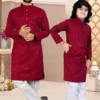Shyam Vol 43 Cotton Kurta Pajama Son And Father Combo Set