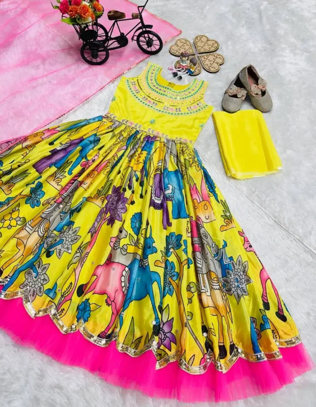 Stylish Baby 228 Chinon Kid Wear Gown Latest Collection Wholesale 2026