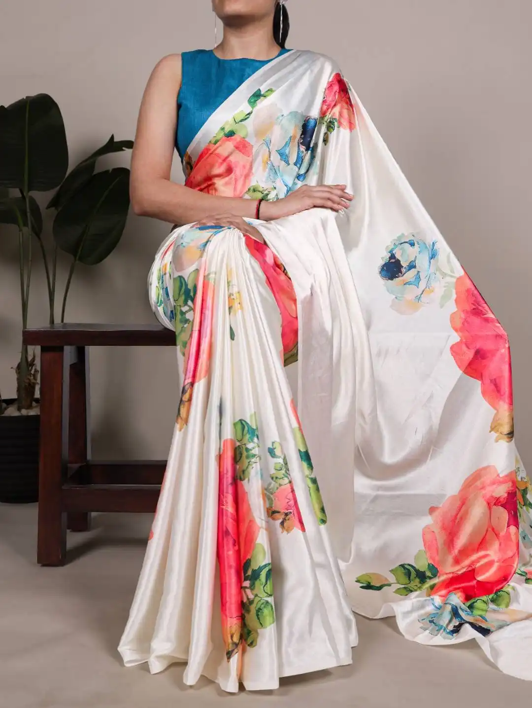 WMN 7027 Satin Silk Floral Printed Saree Below 700 Wholesale 6 Beautiful WMN 7027 Satin Silk Floral Printed Saree Below 700 Wholesale 2026